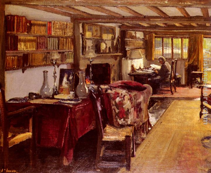 A Writing Room At The Wharf, Sutton Courtenay painting - John Lavery A Writing Room At The Wharf, Sutton Courtenay art painting